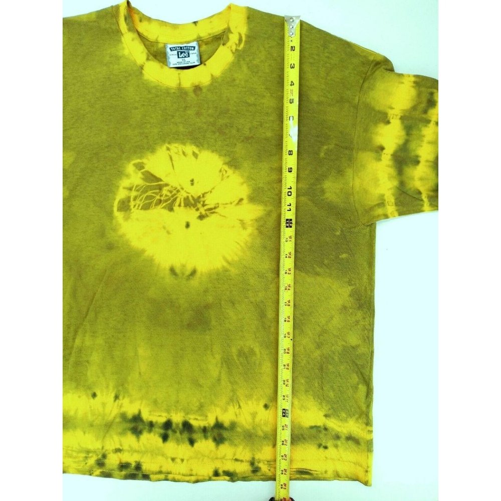 Lee Tie Dye T-Shirt Green Yellow Men's XL Vintage - Picture 12 of 12